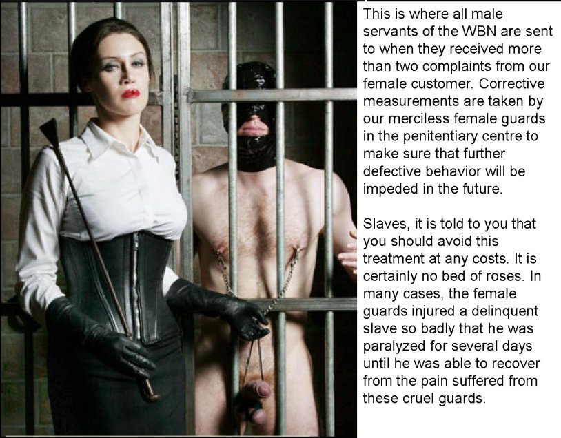 Slave in the cage of Femdom BDSM